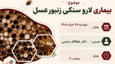 شبکه آموزش کشاورزی کردستان دوره آموزشی «بیماری لارو سنگی زنبور عسل» را برگزار می‌کند