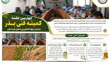 تصمیم‌سازی برای آینده بذر استان؛ چهارمین کمیته فنی بذر کردستان برگزار شد