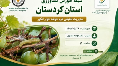 برگزاری وبینار آموزشی «مدیریت تلفیقی کرم خوشه‌خوار انگور» در شبکه آموزش کشاورزی کردستان